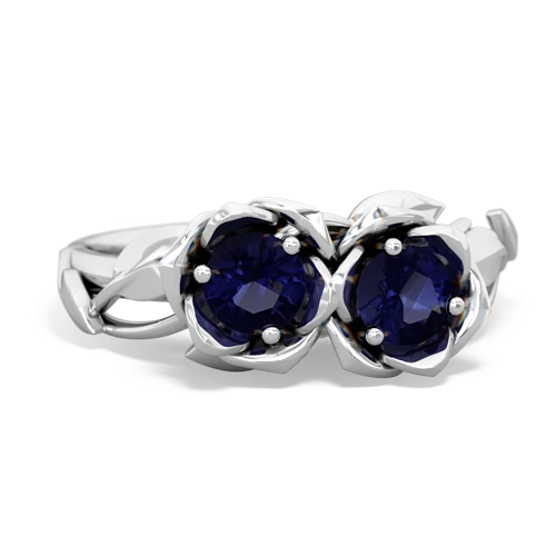 sapphire-sapphire roses ring