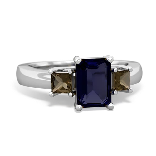 sapphire-smoky quartz timeless ring