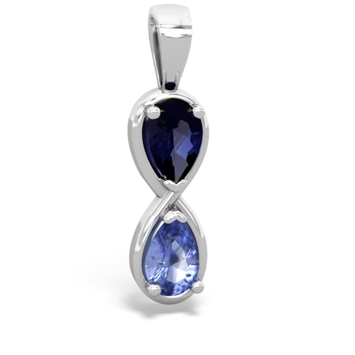 sapphire-tanzanite infinity pendant