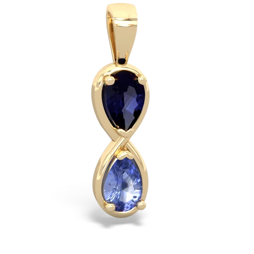 sapphire-tanzanite infinity pendant