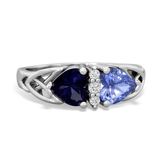 sapphire-tanzanite celtic ring