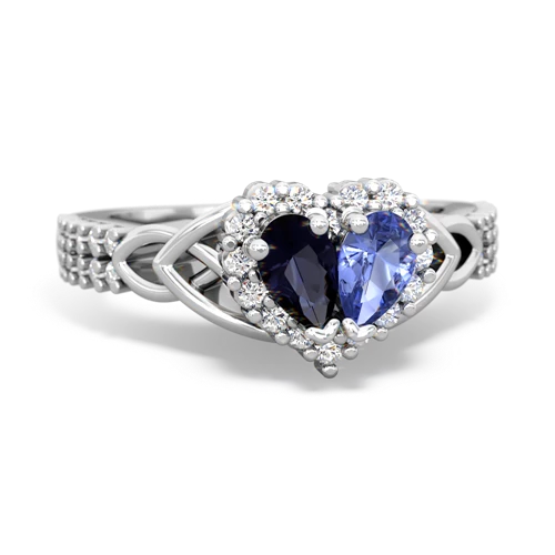 sapphire-tanzanite keepsake engagement ring