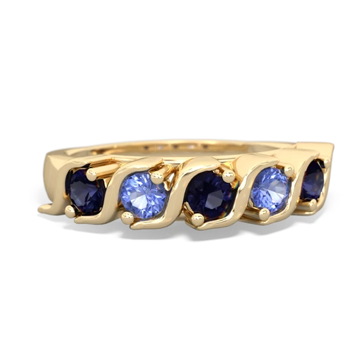 sapphire-tanzanite timeless ring