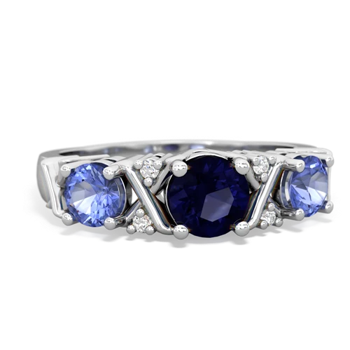 sapphire-tanzanite timeless ring