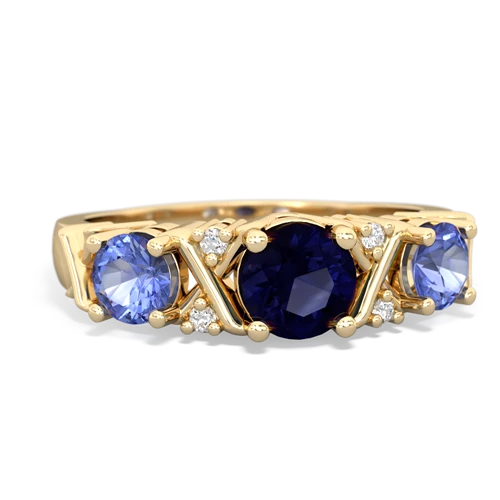 sapphire-tanzanite timeless ring