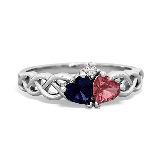 sapphire-tourmaline celtic braid ring