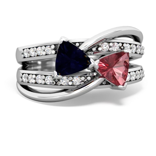 sapphire-tourmaline couture ring