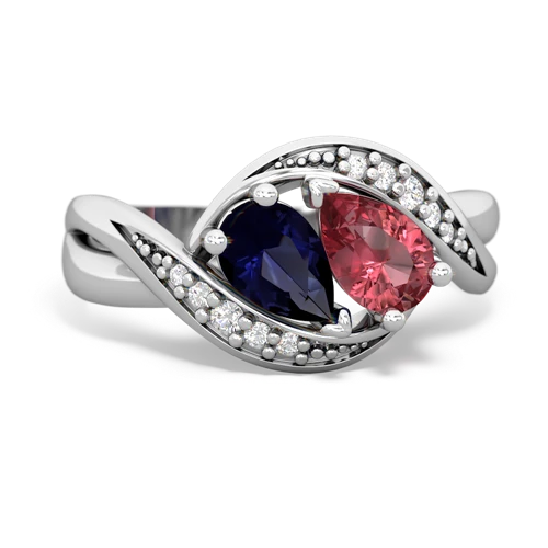 sapphire-tourmaline keepsake curls ring