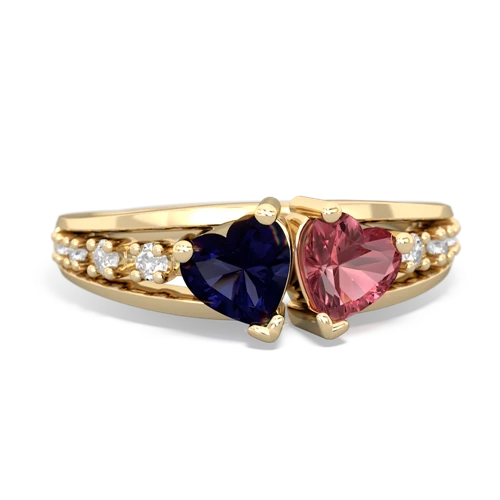 sapphire-tourmaline modern ring