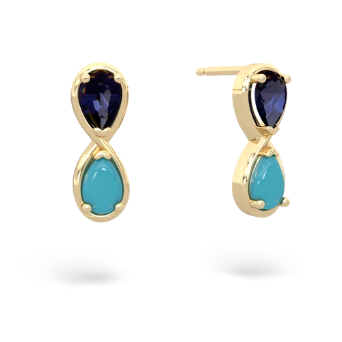 sapphire-turquoise infinity earrings