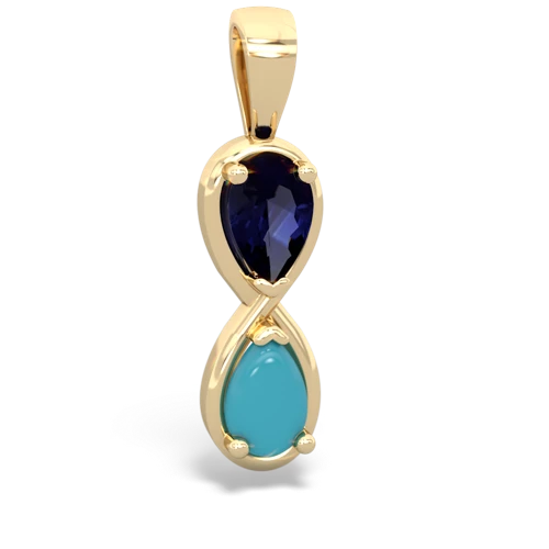 sapphire-turquoise infinity pendant