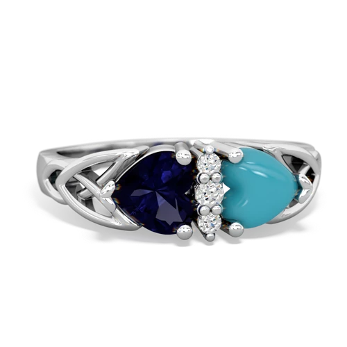 sapphire-turquoise celtic ring