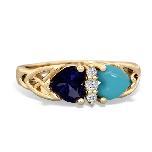 sapphire-turquoise celtic ring