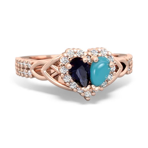 sapphire-turquoise keepsake engagement ring