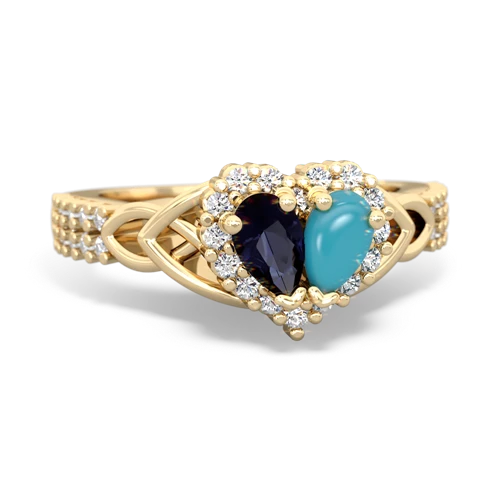 sapphire-turquoise keepsake engagement ring