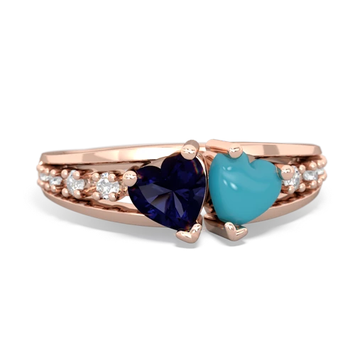 sapphire-turquoise modern ring