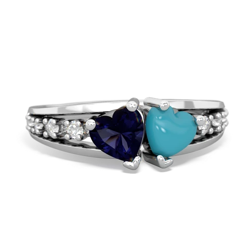 sapphire-turquoise modern ring