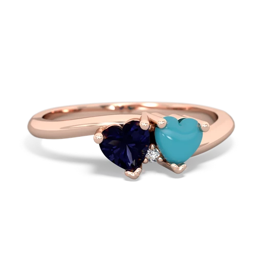 sapphire-turquoise sweethearts promise ring