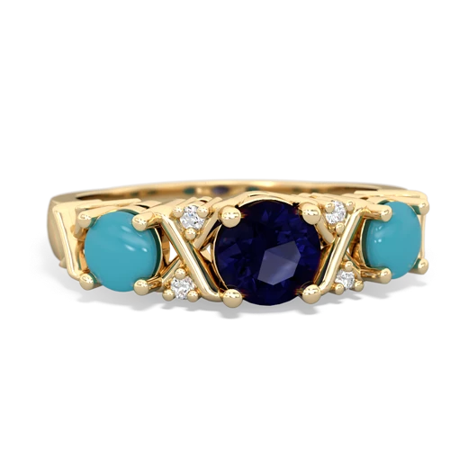 sapphire-turquoise timeless ring