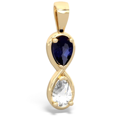 sapphire-white topaz infinity pendant