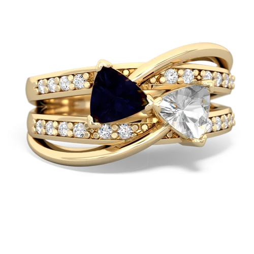 sapphire-white topaz couture ring