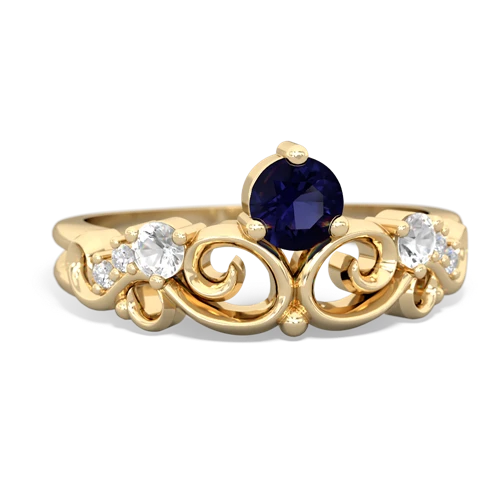 sapphire-white topaz crown keepsake ring