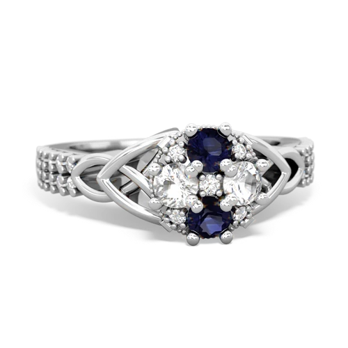 sapphire-white topaz engagement ring