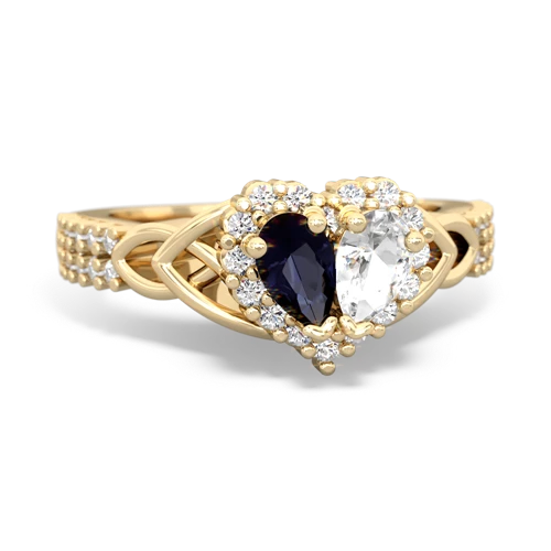 sapphire-white topaz keepsake engagement ring
