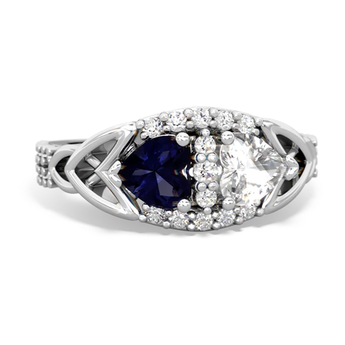 sapphire-white topaz keepsake engagement ring