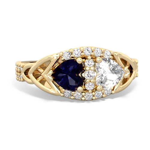 sapphire-white topaz keepsake engagement ring
