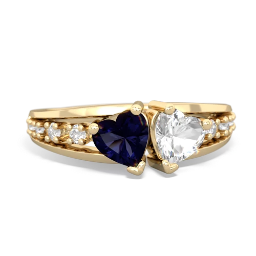 sapphire-white topaz modern ring