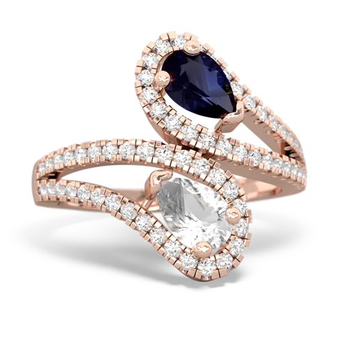 sapphire-white topaz pave swirls ring