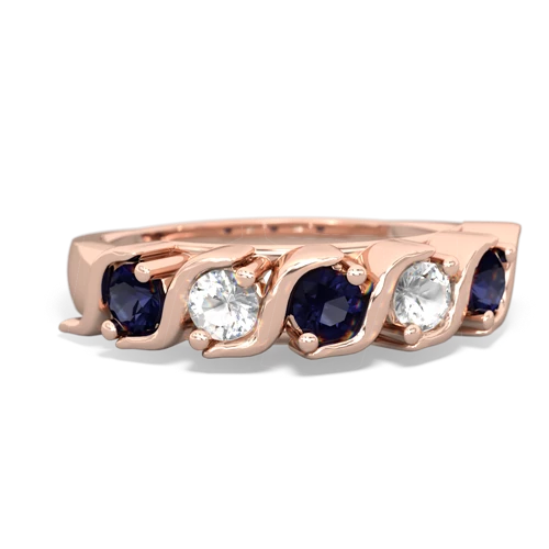 sapphire-white topaz timeless ring