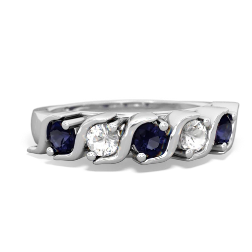 sapphire-white topaz timeless ring