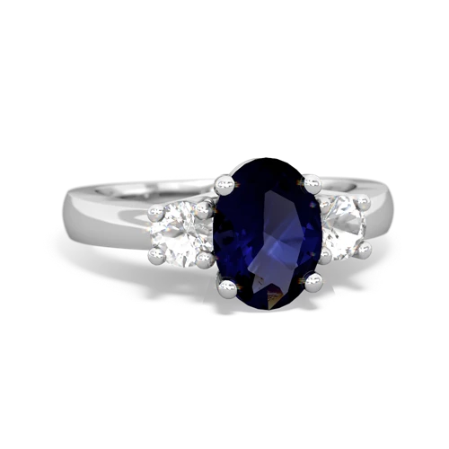 sapphire-white topaz timeless ring