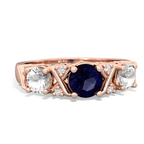 sapphire-white topaz timeless ring