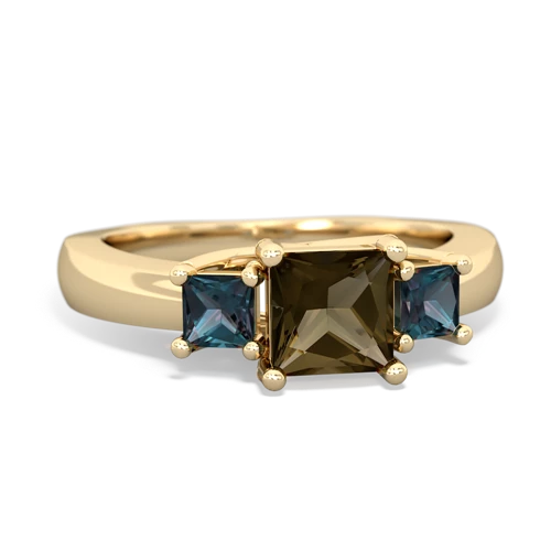 smoky quartz-alexandrite timeless ring