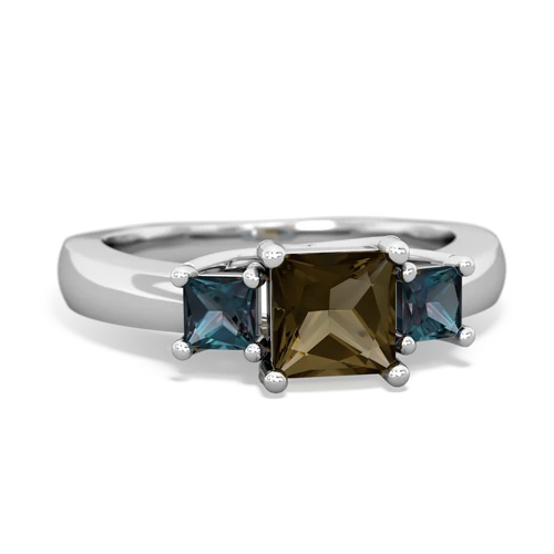 smoky quartz-alexandrite timeless ring