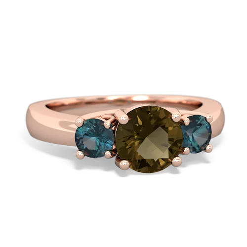 smoky quartz-alexandrite timeless ring