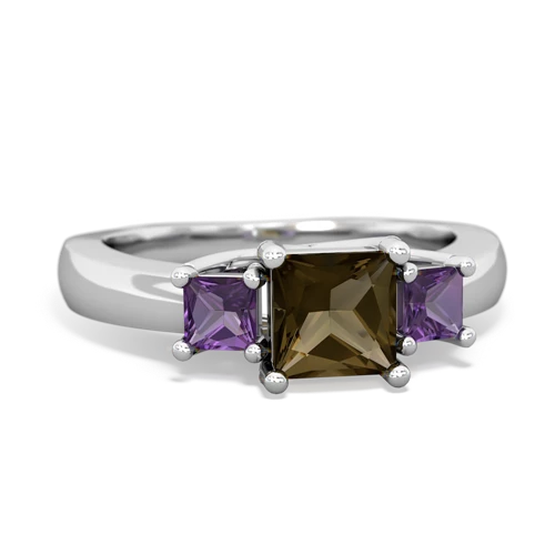 smoky quartz-amethyst timeless ring