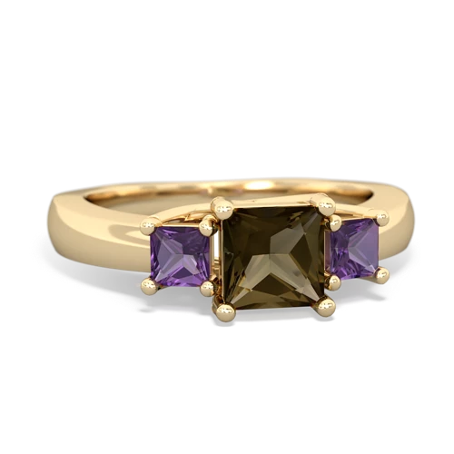 smoky quartz-amethyst timeless ring