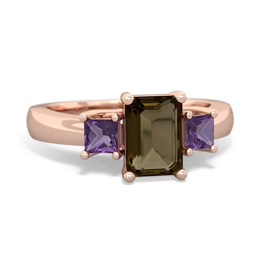 smoky quartz-amethyst timeless ring