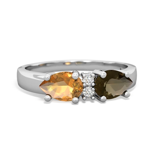 smoky quartz-citrine timeless ring