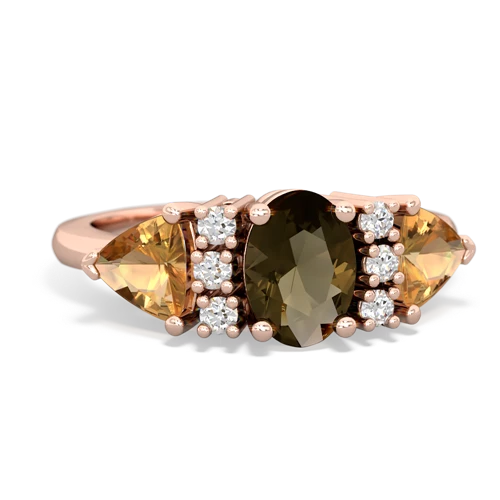 smoky quartz-citrine timeless ring