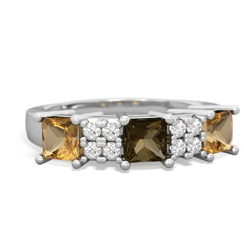 smoky quartz-citrine timeless ring