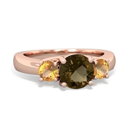 smoky quartz-citrine timeless ring