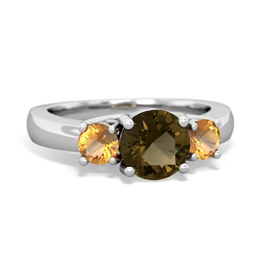 smoky quartz-citrine timeless ring