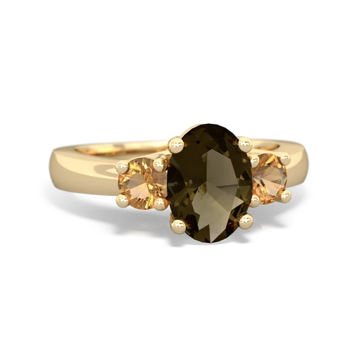 smoky quartz-citrine timeless ring