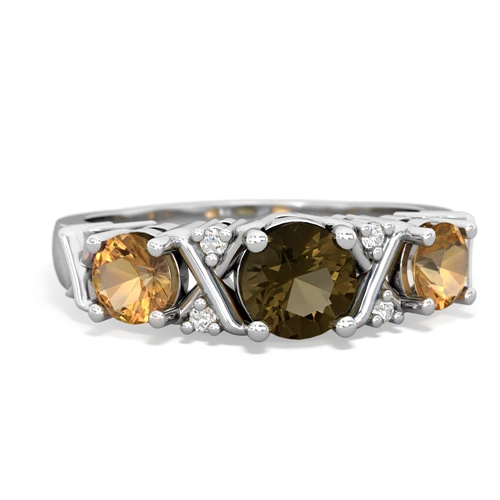 smoky quartz-citrine timeless ring