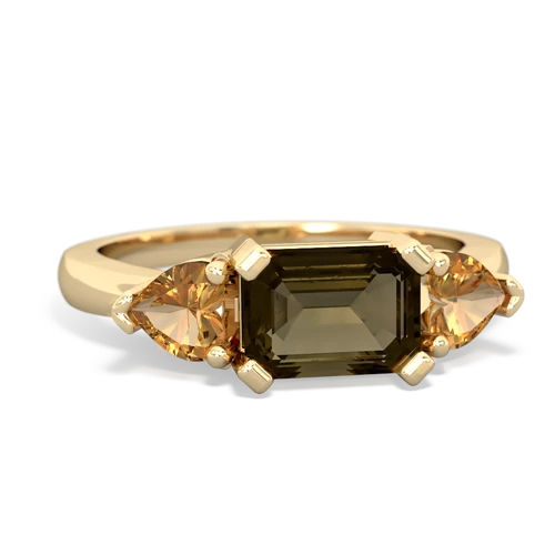 smoky quartz-citrine timeless ring